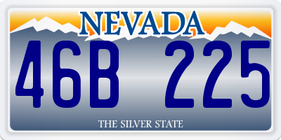NV license plate 46B225