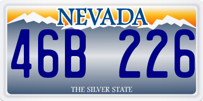 NV license plate 46B226