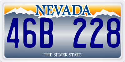 NV license plate 46B228