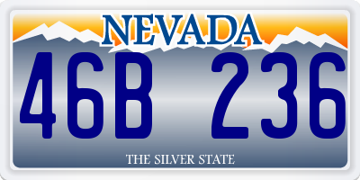 NV license plate 46B236