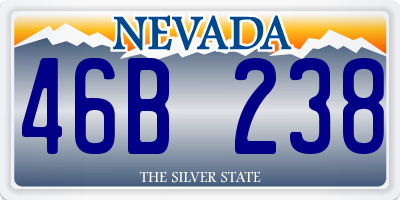 NV license plate 46B238