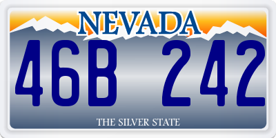 NV license plate 46B242