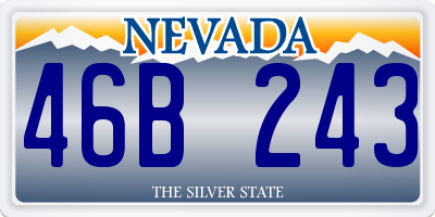 NV license plate 46B243
