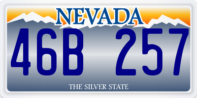 NV license plate 46B257