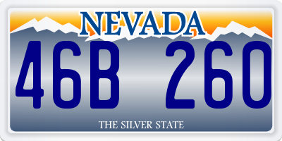 NV license plate 46B260