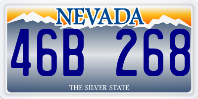 NV license plate 46B268