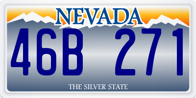 NV license plate 46B271