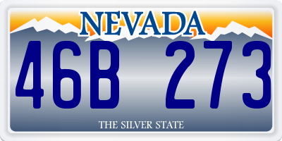 NV license plate 46B273