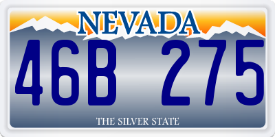 NV license plate 46B275