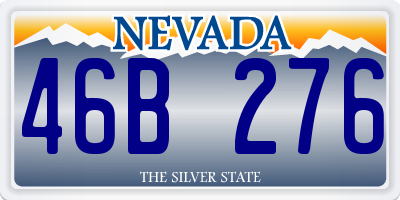 NV license plate 46B276