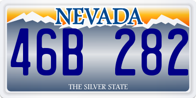 NV license plate 46B282