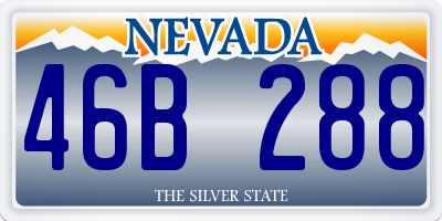 NV license plate 46B288