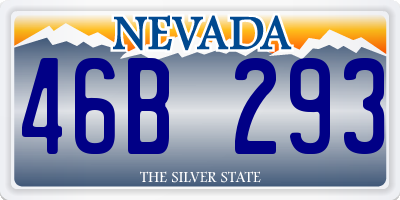 NV license plate 46B293