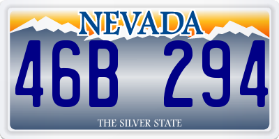 NV license plate 46B294