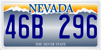 NV license plate 46B296