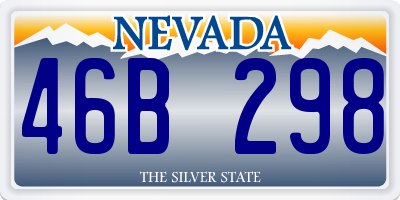 NV license plate 46B298