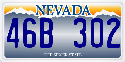 NV license plate 46B302