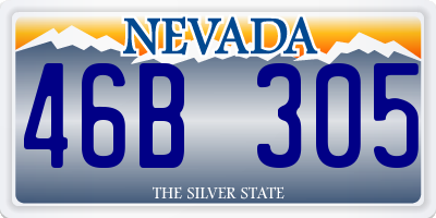 NV license plate 46B305
