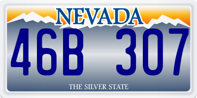 NV license plate 46B307