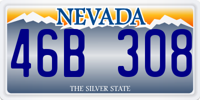 NV license plate 46B308