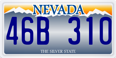 NV license plate 46B310