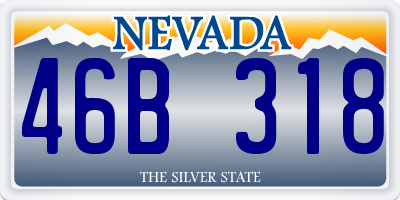NV license plate 46B318