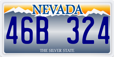NV license plate 46B324