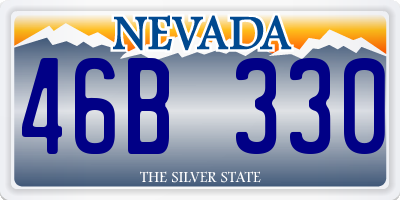 NV license plate 46B330