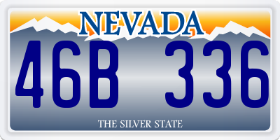 NV license plate 46B336