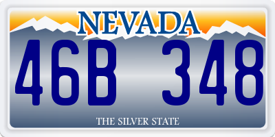 NV license plate 46B348