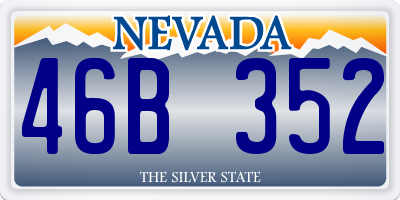 NV license plate 46B352