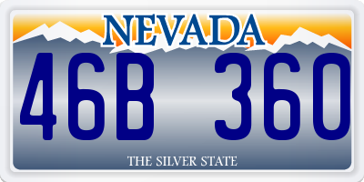 NV license plate 46B360