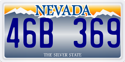 NV license plate 46B369