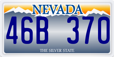 NV license plate 46B370