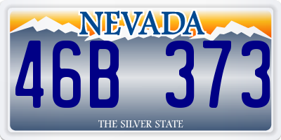 NV license plate 46B373