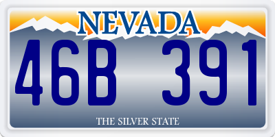 NV license plate 46B391