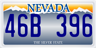 NV license plate 46B396