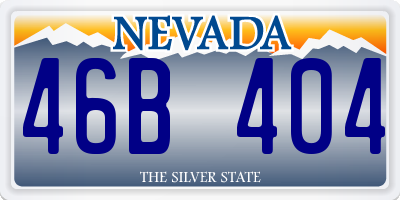 NV license plate 46B404