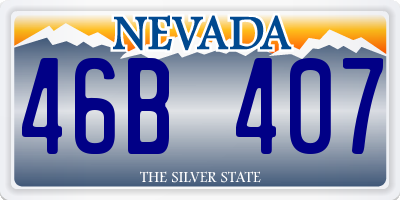 NV license plate 46B407