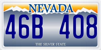 NV license plate 46B408