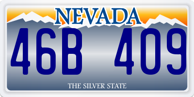 NV license plate 46B409