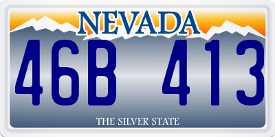 NV license plate 46B413