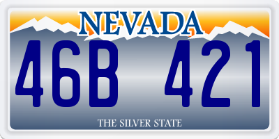 NV license plate 46B421