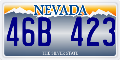 NV license plate 46B423