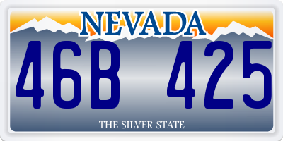 NV license plate 46B425