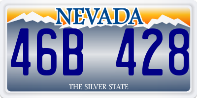 NV license plate 46B428