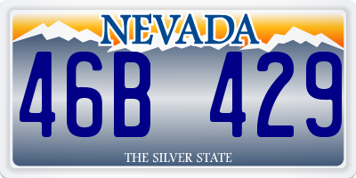 NV license plate 46B429