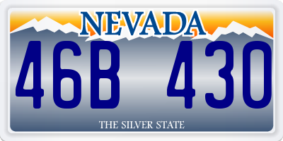 NV license plate 46B430