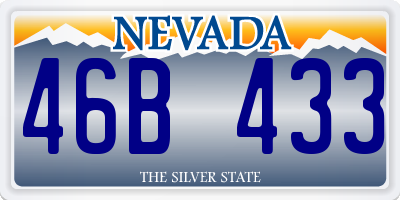 NV license plate 46B433