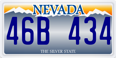 NV license plate 46B434